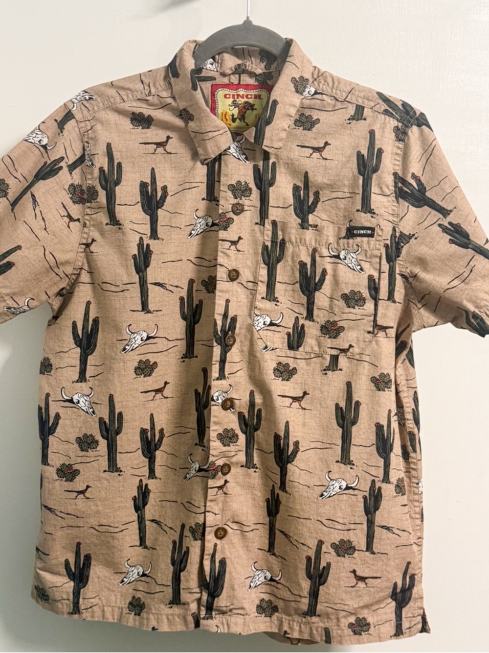 Cinch Classic Cowboy Novelty Print Button Down Shirt XS